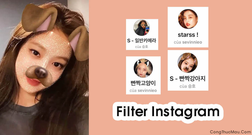 Chia sẻ 11 Mask Filter lấp lánh trên Instagram (Mobile) - Công thức Màu